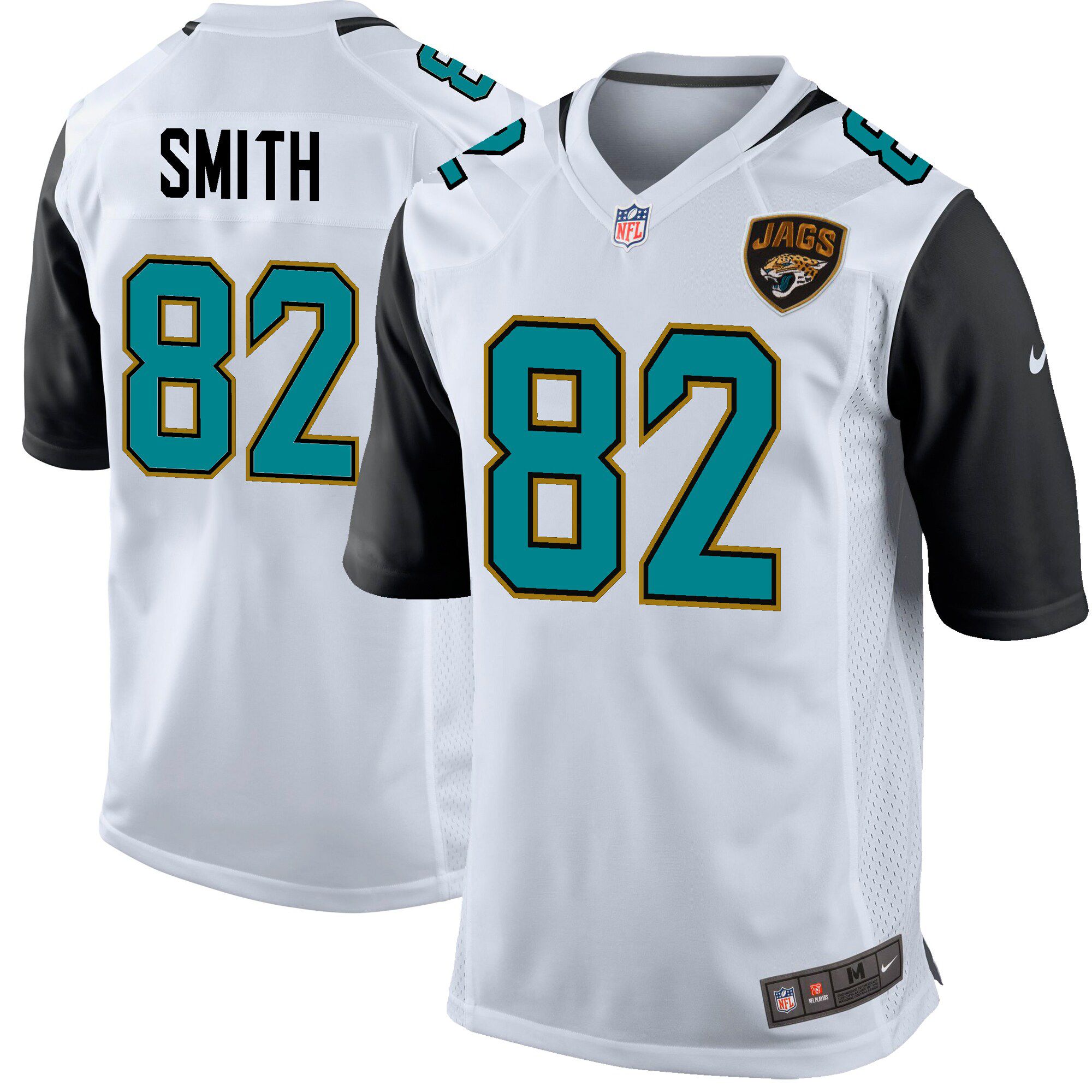 Men Jacksonville Jaguars 82 Jimmy Smith Nike White Retired Player Game NFL Jersey